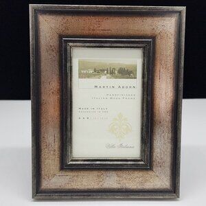 Martin Aborn 4x6 Hardfinished Italian Wood Picture Frame With Elegant Metallic F